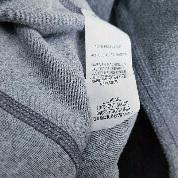 L.L. Bean Gray 1/4 Zip Fleece Pullover Jacket Men XL - Picture 9 of 12